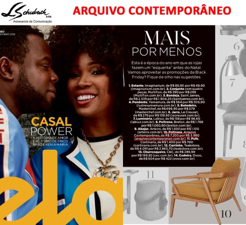 ARQUIVO CONTEMPORÂNEO na Revista Ela do jornal O Globo em 18 de novembro de 2018